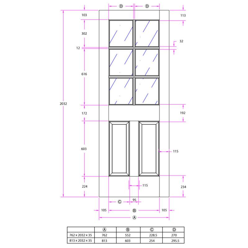 室内ドア・木製建具・引戸【9種類のガラスから選べる】|シンプソン 644AG