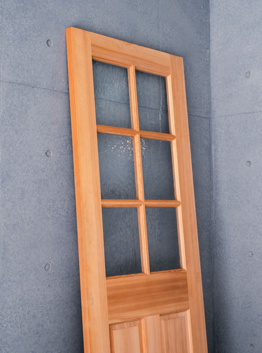 室内ドア・木製建具・引戸【9種類のガラスから選べる】|644AG【連動2本引き込み戸用ドア2枚セット